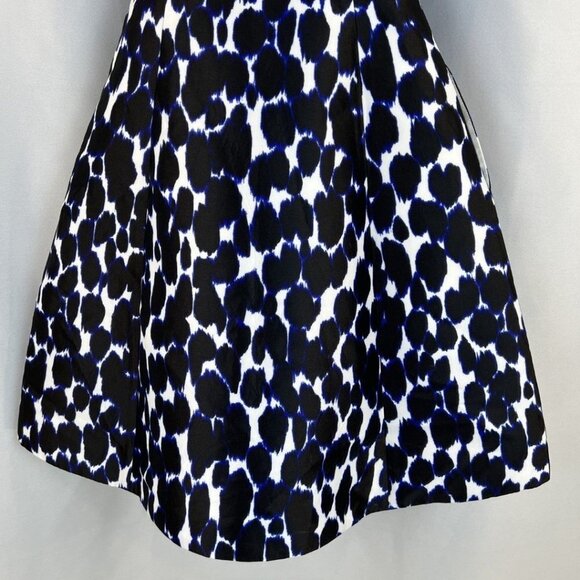 Kate Spade Black Blue Leopard Fit and Flare Dress with POCKETS! $400 - Picture 8 of 12